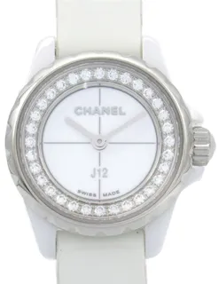 Chanel J12 XS Diamond Bezel H4664 20mm ceramic$enamel White