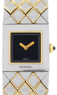 Chanel Mademoiselle H0475 K18 (Yellow Gold)$Stainless Steel Black