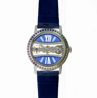 Corum Golden Bridge B113/03852 39mm White gold Blue