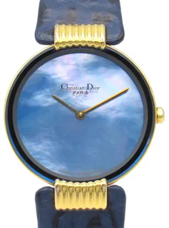 Dior Bagira 46-153-3 25.5mm Gold-plated Blue shell