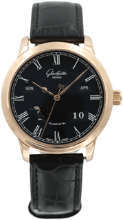 Glashütte Senator 100-02-25-05-50 42mm Red gold Black