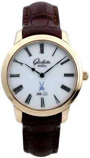 Glashütte Senator 100-10-01-01-04 40mm Rose gold porcelain