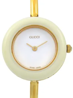 Gucci Change bezel 11/12.2 25.5mm Gold-plated White