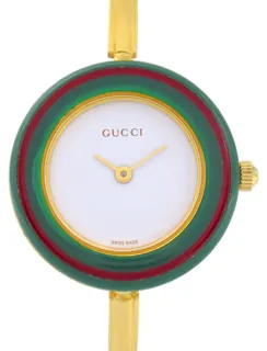 Gucci Change bezel 11/12.2 25.5mm Gold-plated White