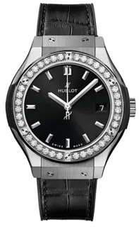 Hublot Classic Fusion Quartz 581.NX.1470.RX.1104 33mm Titanium Black