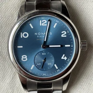 NOMOS Club Neomatik 747 37mm Stainless steel Blue