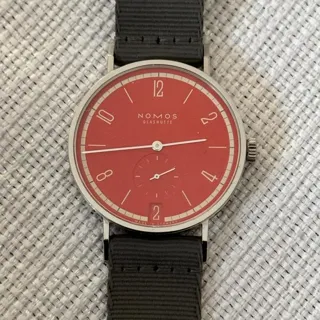 NOMOS Tangente 130 38mm Stainless steel Orange