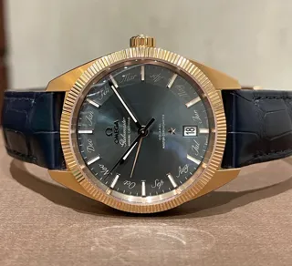 Omega Globemaster 130.53.41.22.03.001 41mm Rose gold Blue