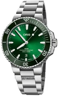 Oris Aquis 01 733 7787 4157-07 8 22 04PEB 41.5mm Brushed/polished steel Green