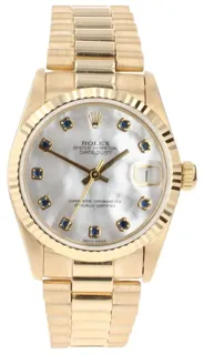 Rolex Custom Datejust 68278 18k yellow gold White