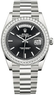 Rolex Day-Date 228349RBR 40mm White gold Black