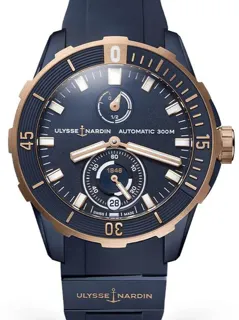 Ulysse Nardin Diver 1185-170-3/BLUE 44mm Rose gold and Titanium Blue