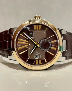 Ulysse Nardin Executive Dual Time Rose gold and Stainless steel Brown