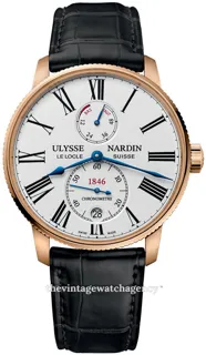 Ulysse Nardin Marine 1182-310/40 42mm Rose gold White