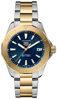 TAG Heuer Aquaracer WBP1120.BB0002 40mm Stainless Steel$Plated Yellow Gold Blue