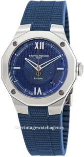 Baume & Mercier Riviera M0A10701 42mm brushed/polished steel blue