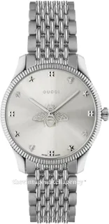 Gucci G-Timeless YA1264153 36mm brushed/polished steel Silver