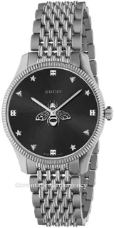 Gucci G-Timeless YA1264154 36mm brushed/polished steel Black