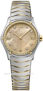 Ebel Sport Classic 1216489A 29mm Yellow gold and Stainless steel Beige