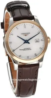 Longines Record L23215872 30mm brushed/polished steel White