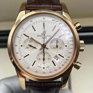 Breitling Transocean Chronograph RB015212.G738.739P.R20BA.1 43mm Rose gold White