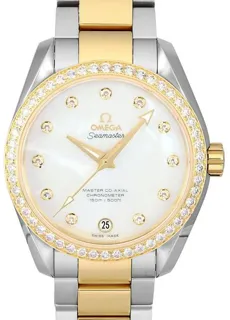 Omega Aqua Terra 231.25.39.21.55.002 38.5mm Yellow gold and Stainless steel White