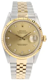 Rolex Datejust 16233 Yellow gold and Stainless steel champagne