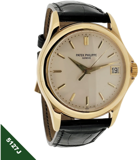 Patek Philippe Calatrava 5127J 18k yellow gold Opaline Silver white