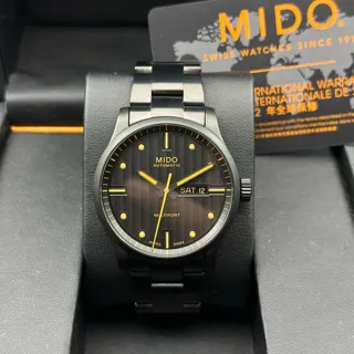 Mido Multifort M005.430.36.051.80 42mm Stainless steel Black