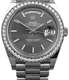 Rolex Day-Date 40 228349RBR (DAY-DATE ) 40mm White gold Gray