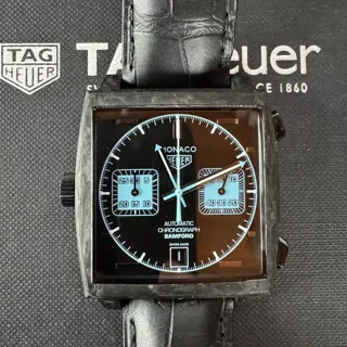 TAG Heuer Monaco CAW2190.FC6437 39mm Carbon fiber and Stainless steel Black