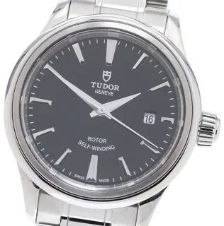 Tudor Style 12100 28mm Stainless steel Black