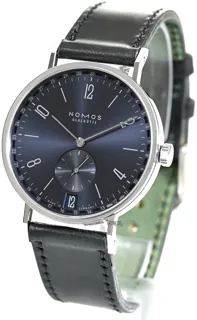 NOMOS Tangente 136.SB 37.5mm Stainless steel dark blue$white silver-plated