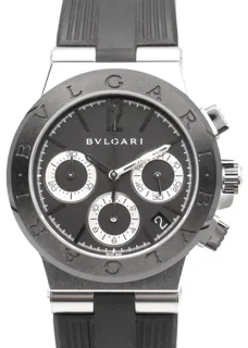 Bulgari Diagono Chronograph DG 37 SC CH Stainless steel Black