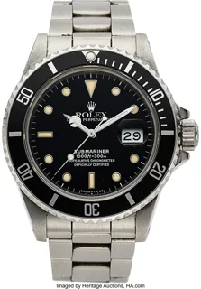 Rolex Submariner 168000 40mm Stainless steel Black