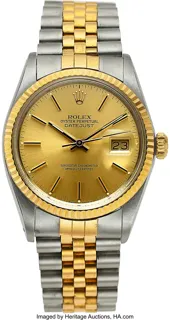 Rolex Datejust 16013 Yellow gold and Stainless steel Champagne