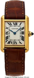 Cartier Tank 2442 22mm 18k yellow gold White