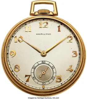 Hamilton Grade 917 44mm 14k Gold Silver