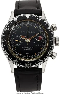 Nivada Grenchen Chronomaster Aviator Sea-Diver Stainless steel Black