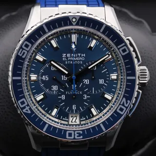 Zenith El Primero Stratos Flyback 03.2067.405/51.R514 Stainless steel Blue