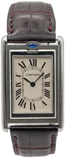 Cartier Tank Basculante 2390 25mm Stainless steel White