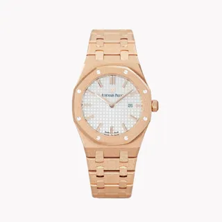 Audemars Piguet Royal Oak 67653OR.GG.1263OR.01 33mm Frosted Rose Gold Silver