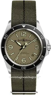 Bell & Ross BRV292 BR-V2-92-MILITARY-GREEN-SF (V799686) 41mm brushed/polished steel green