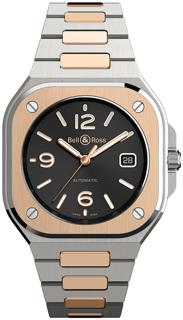 Bell & Ross Instruments BR05A-BL-STPG/SSG 40mm Rose gold and Stainless steel Black