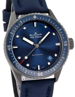 Blancpain Fifty Fathoms 5000-0240-O52A 43.6mm Ceramic Blue