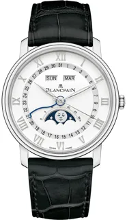 Blancpain Quantième Complet 6654A-1127-55B Stainless steel White