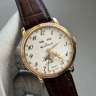 Blancpain Villeret 6639A-3631-55B 42mm Red gold White