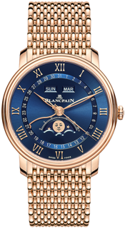 Blancpain Villeret 6654 3640 MMB Red gold Blue