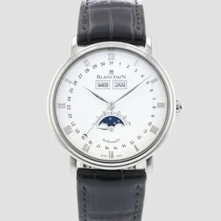 Blancpain Villeret Quantième Complet 6263-1127-55A 37.5mm Stainless steel White