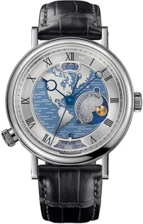 Breguet Classique 5717PT/US/9ZU Platinum Blue and Silver